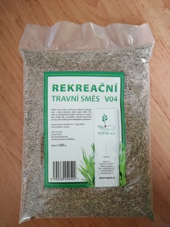 Rekreační travní směs - V04 - Velikost balení: 0,5 kg